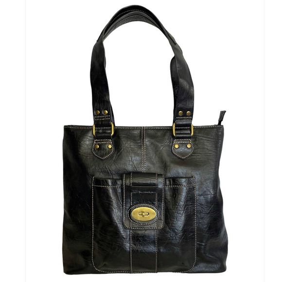Black Shoulder Tote Bag - Picture 1 of 11